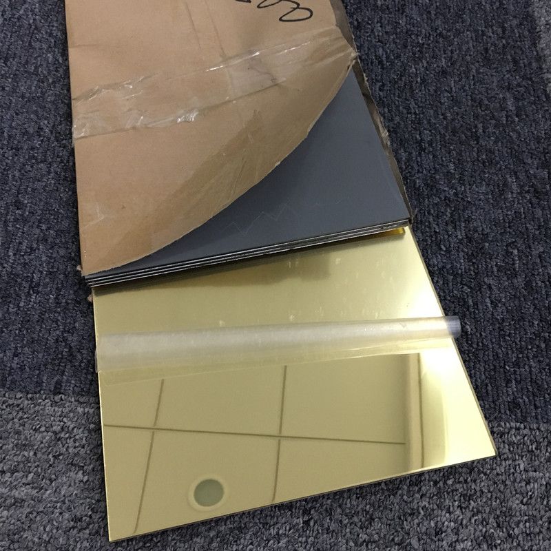 Plastic Acrylic Plexiglass Square Gold Mirrors Diameter 400x300mm Plastic Acrylic Plexiglass Square Gold Mirrors Diameter 400x300mm Thickness 3mm Not Easy To Broken Can Cutting In Any Size