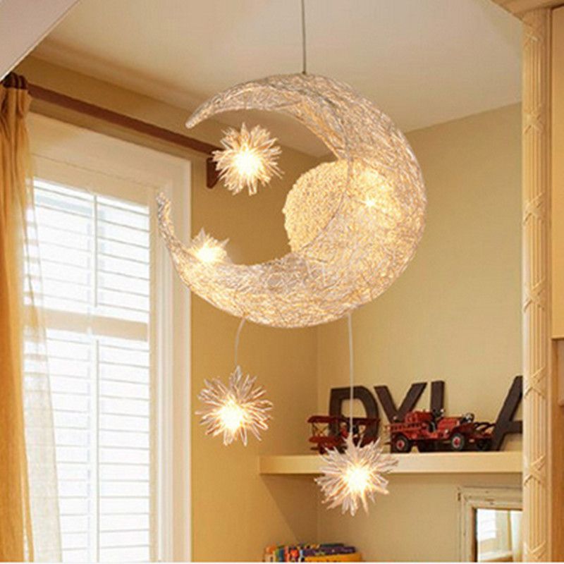 Modern Led Chandelier Lighting Moon Star Ceiling Lamp Re Modern Led Chandelier Lighting Moon Star Ceiling Lamp Re Children Bedroom Hanging Light Kitchen Fixtures Kids Room Lights Flush