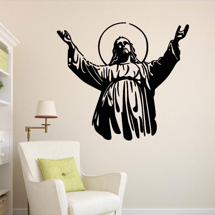 christian character jesus wall stickers religion wall decal for