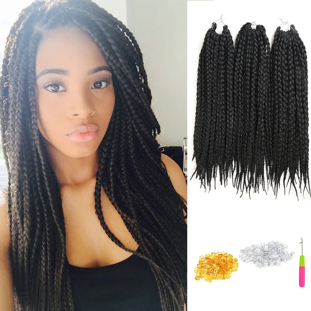Großhandel 18inch Synthetische Box Flechten Haar Mit Schwarz Blond Und Burgund Lange Haare Extentions 3s Crochet Braid Haarteile Von Alisisterhair