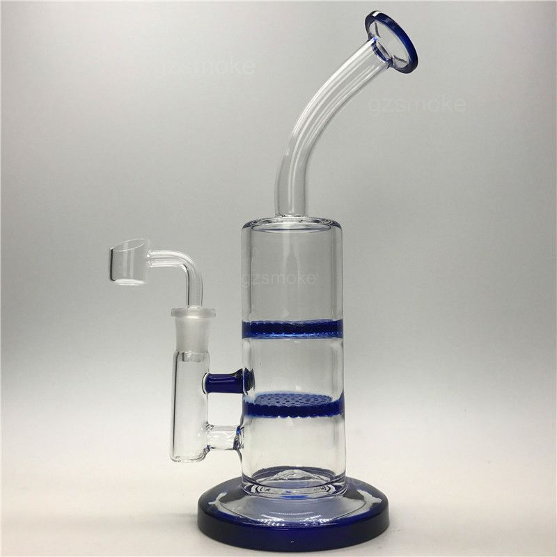 2019 Percolator Water Bong Bong Double Layers Honey Comb Perc