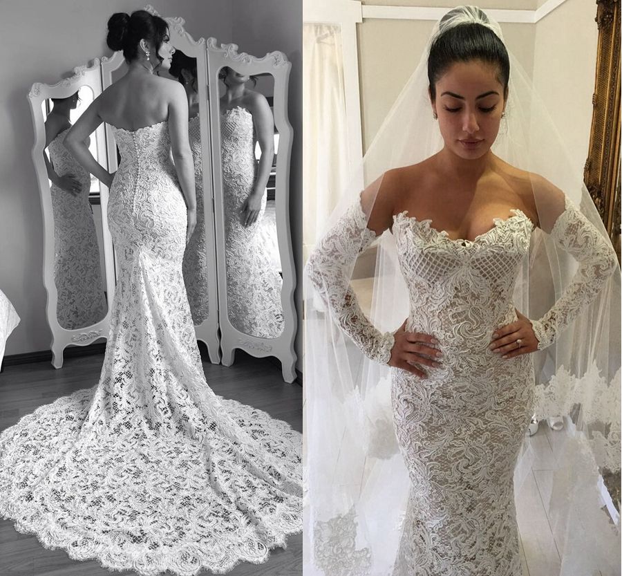 Mermaid Guipure Lace Garden Wedding Dresses Bohemian Long Sleeves ... Mermaid Guipure Lace Garden Wedding Dresses Bohemian Long Sleeves ...
