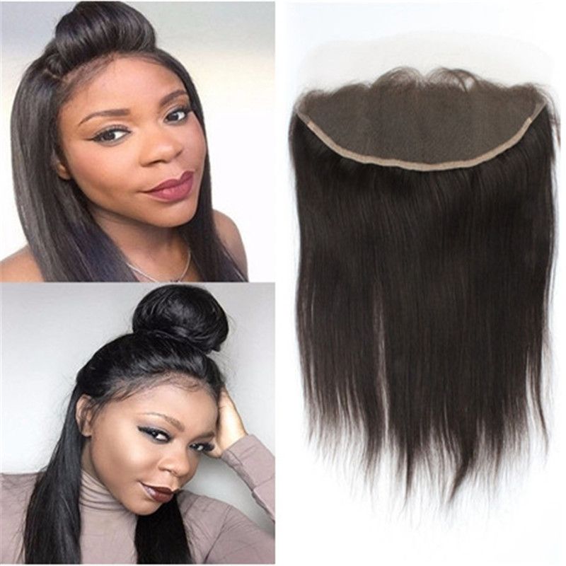 13x4 Lace Frontal Closures 100 Unprocessed Brazilian Straight Human