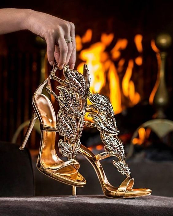 2018 Summer New Gold Mirror Leather Metal Sandals Y Winged With 2018 Summer New Gold Mirror Leather Metal Sandals Y Winged With Diamond High Heels Shoes Fashion Women Females Dress Eu 35 42 Platform Black