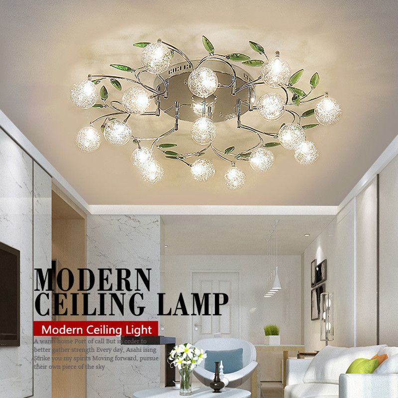 2018 Modern Re Crystal Led Ceiling Lamp Flower Shade Modern Re Crystal Led Ceiling Lamp Flower Shade Bedroom Balcony Aisle Lamps Light Fixture