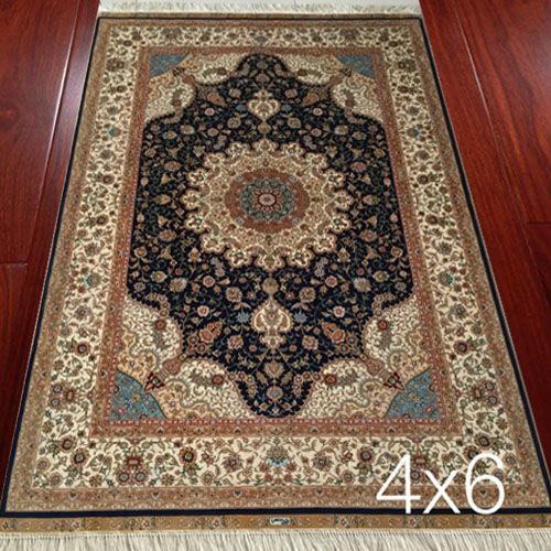 Acquista 4x6 tappeti persiani blu tappeti tappeti 100 di seta della ... Tappeto persiano blu