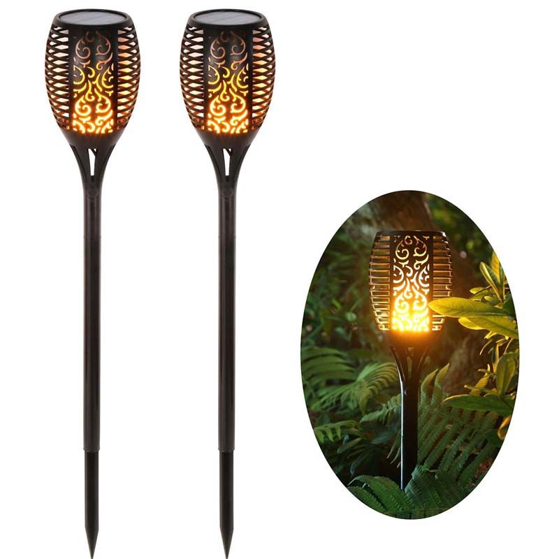 Solar Lights Waterproof Flickering Flames Torches Outdoor Digital Light Boards Best Battery Operated Ball Lights