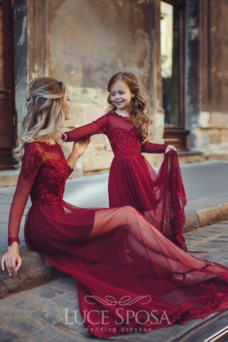 vestido de festa mae e filha vermelho