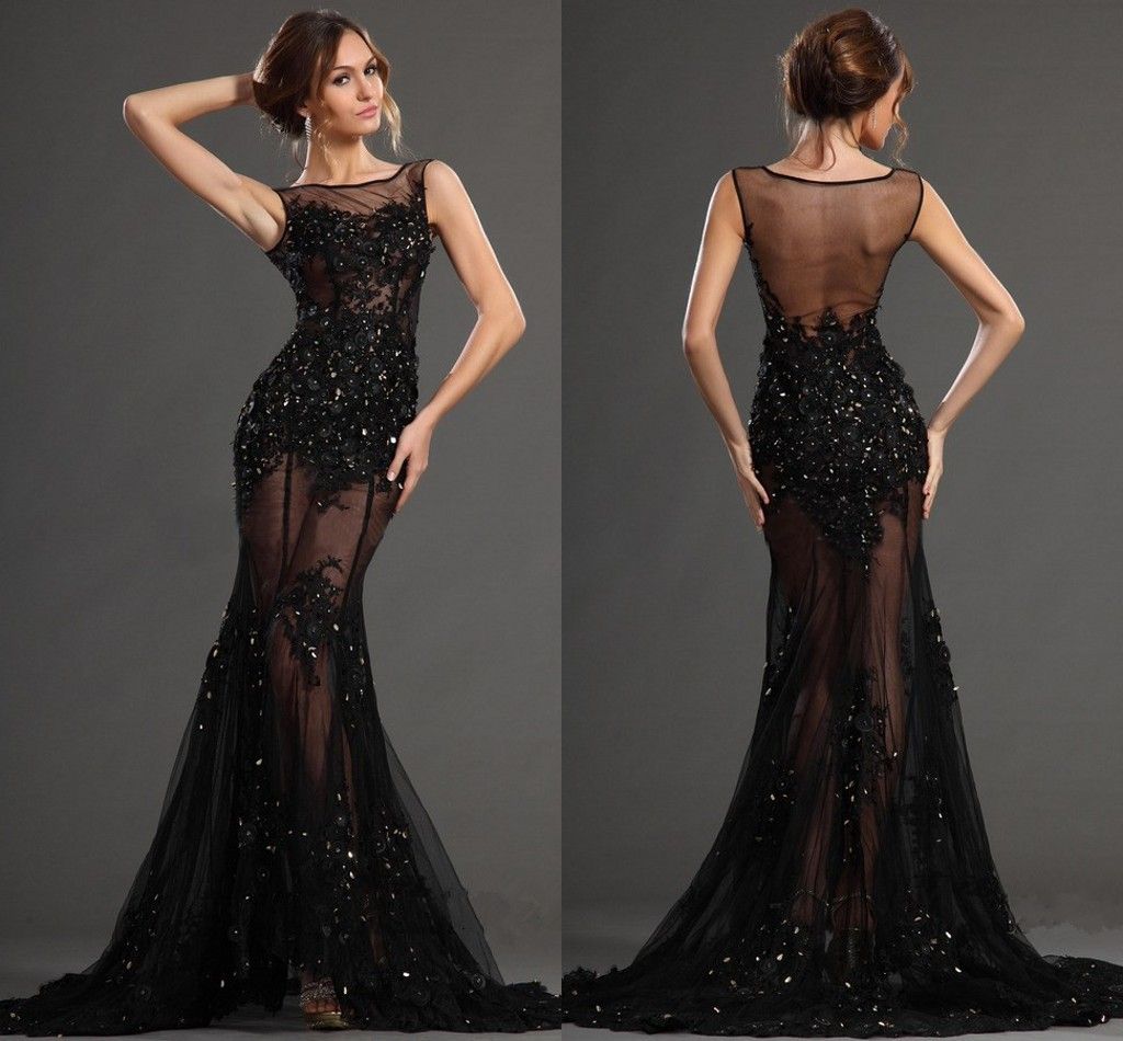 See through Prom Dresses