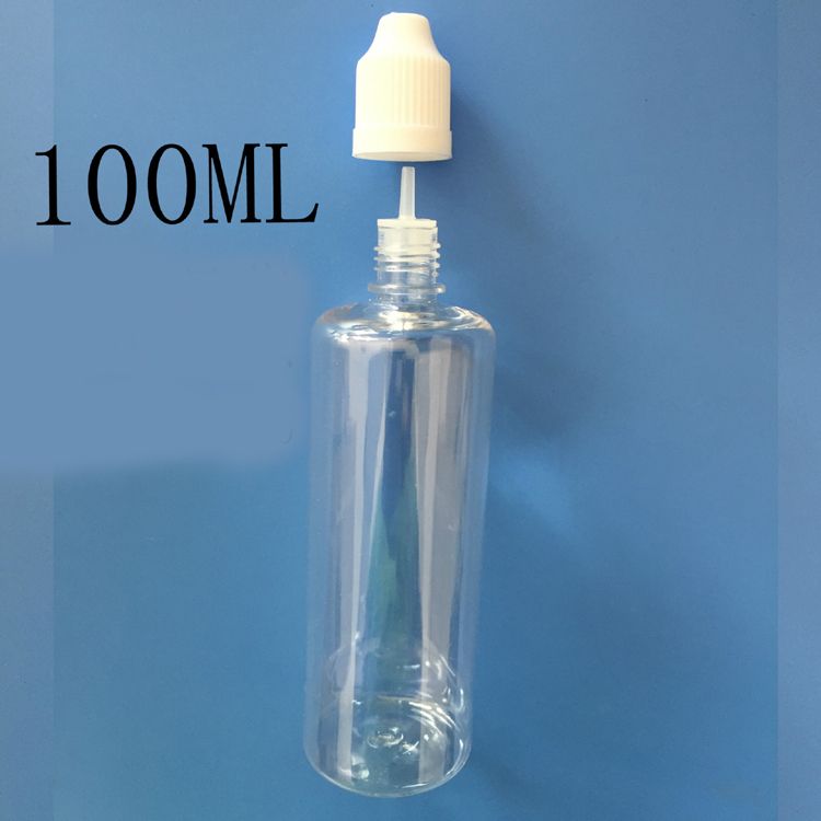 100ML Needle Tip Bottles Big Capacity For Eliquid PET Plastic Dropper