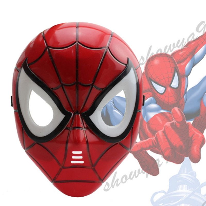 spider man mask led masquerade children full face pvc cosplay