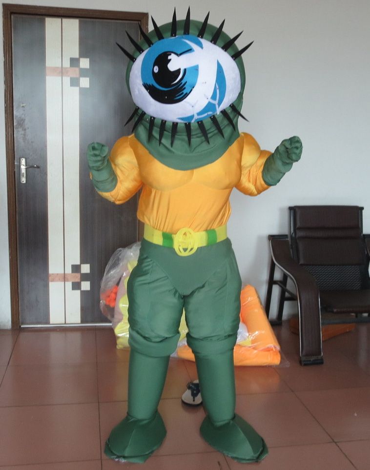 sx0720 with one mini fan inside the head green eyes eyeball mascot costume for adult to wear for sale witch halloween costumes duck costumes from