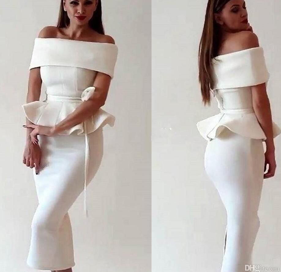 short white evening cocktail dresses