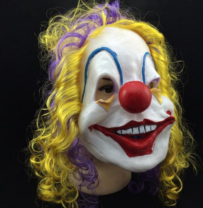 Cheap Scary Clown Mask Adult Halloween Evil Killer Fancy Dress Horror