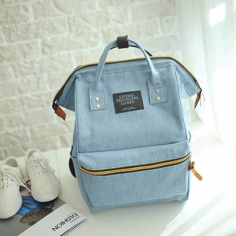 Fashion Canvas School Backpack Bag Women Large Capacity Travel Backpack Kanken School Bags For ...
