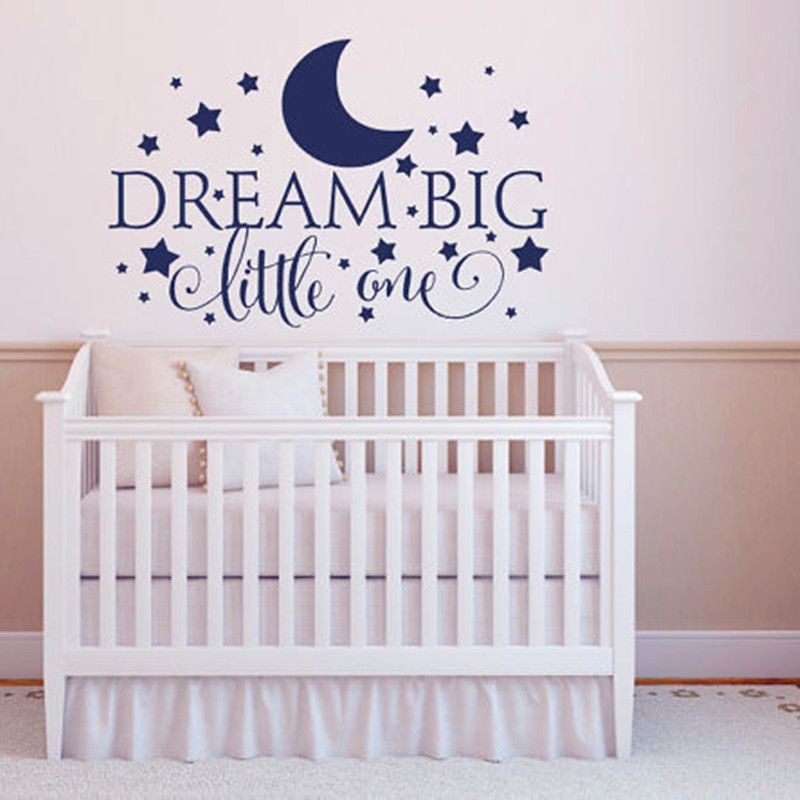Dream Big Little One Wall Sticker Diy E Art For Kids Room Dream Big Little One Wall Sticker Diy E Art For Kids Room And Nursery Home Decor Stickers Walls From Jy9146