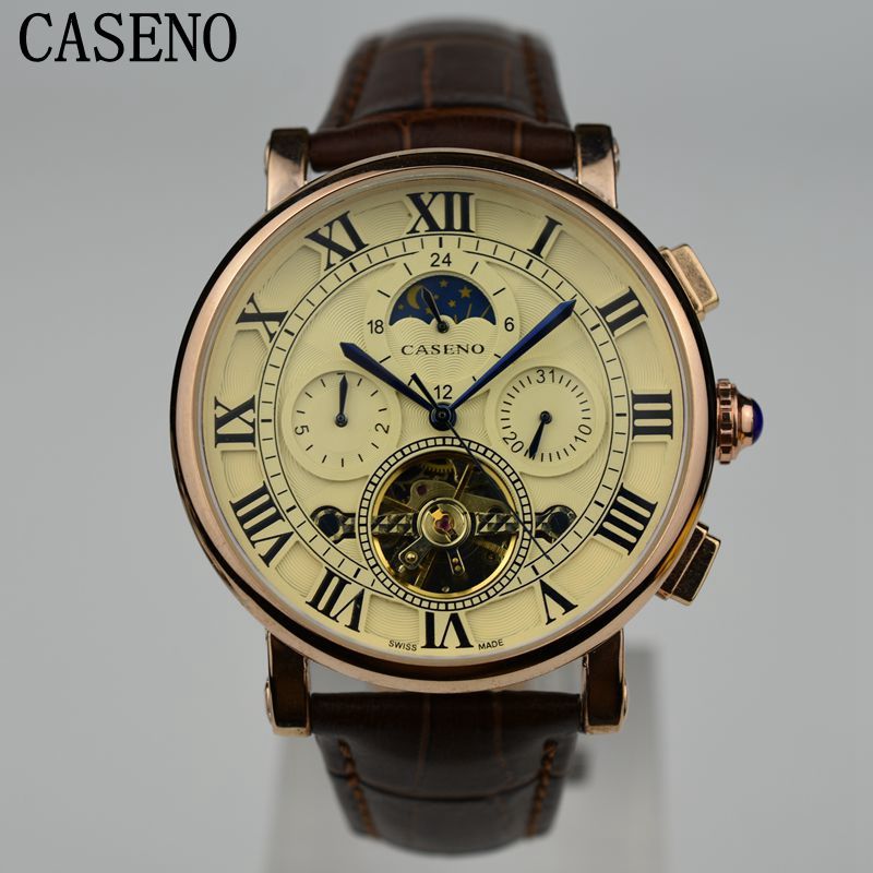 CASENO Watch Mens Hong Kong Top Brand Luxury Tourbillon Automatic