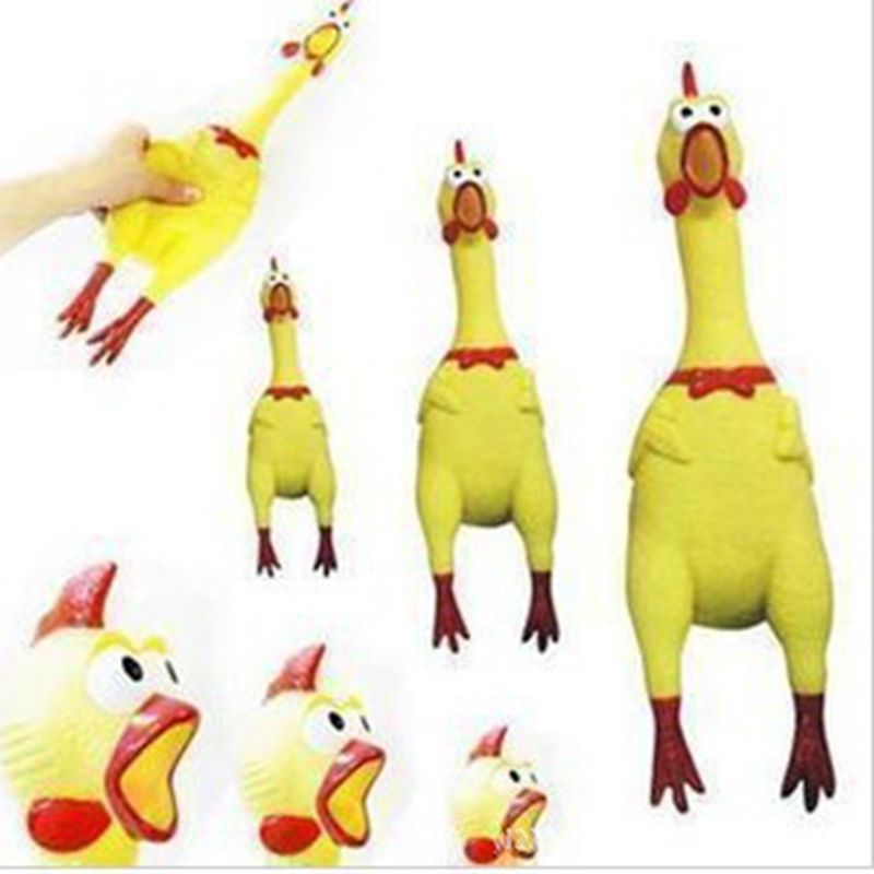 17cm 31cm 41cm Shrilling Chickens Screaming Rubber Chicken Squeeze