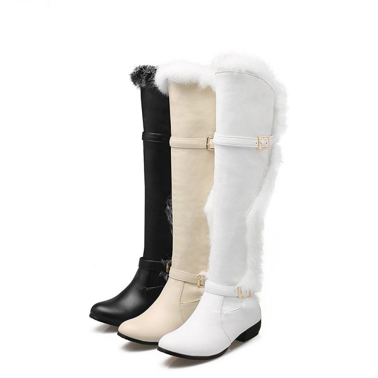 sexy above the knee fur boots Hot swinging couple