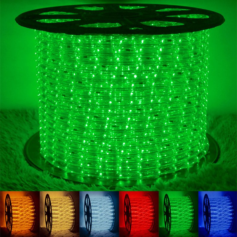 Acheter Haute Luminosité Led 2wire Rond Corde Lumière 100 Mètres ...