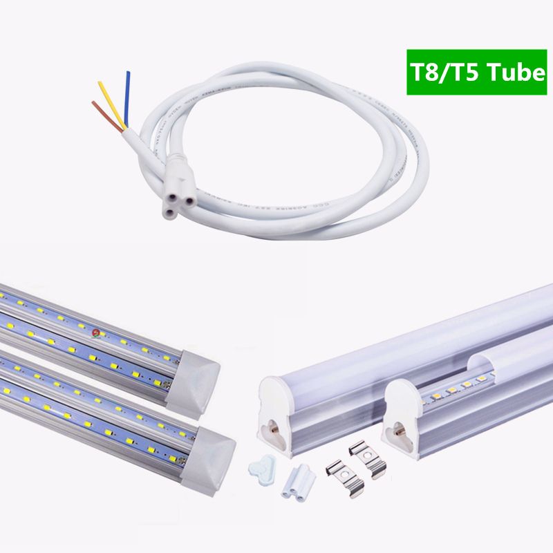 2021 T5 T8 LED Tube Light Connector Cable 3ft 0.9M Longer Pigtail For