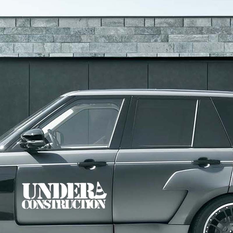 under construction truck sticker vinyl funny car decal