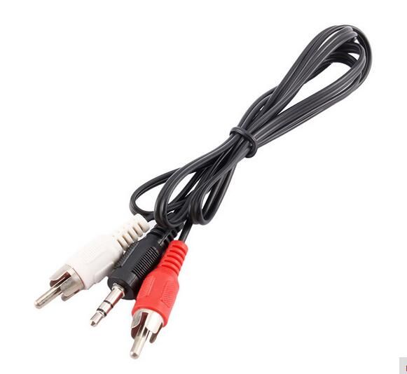 1M Jack Male to 2 RCA Male 3.5mm Audio Adapter Cable For iPod Mp3 Mp4 Player Mobile Phone Mini Plug Jack Stereo Cables