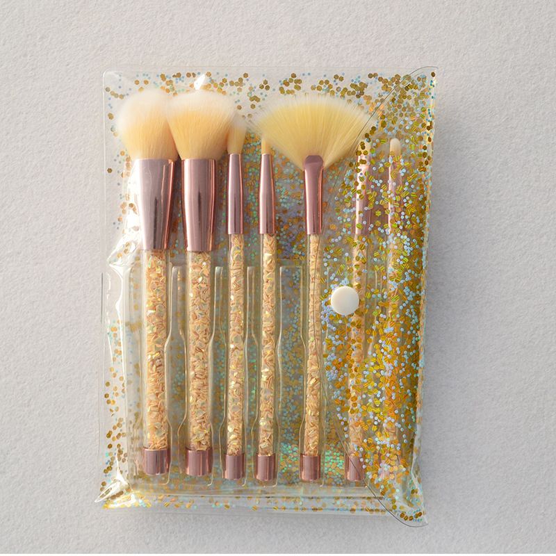 Crystal Diamond Makeup Brushes Set Glitter Handle Makeup Brush Kit With