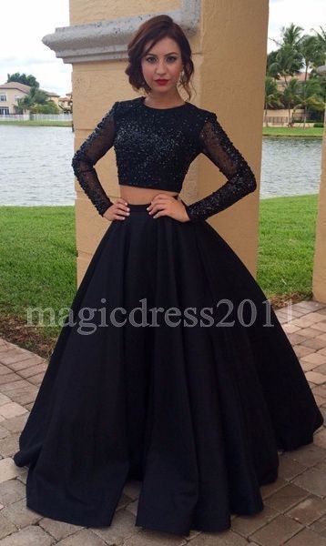 black reception dress
