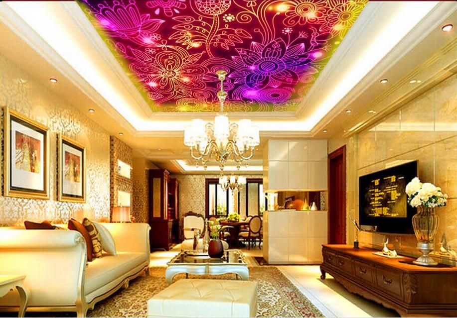 3d Ceiling Wallpapers For Living Room Custom 3d Ceiling European