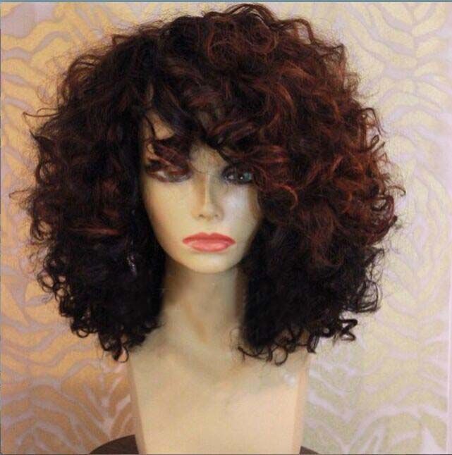 Human Hair Afro Kinky Curly Human Hair Middle Part Glueless Front