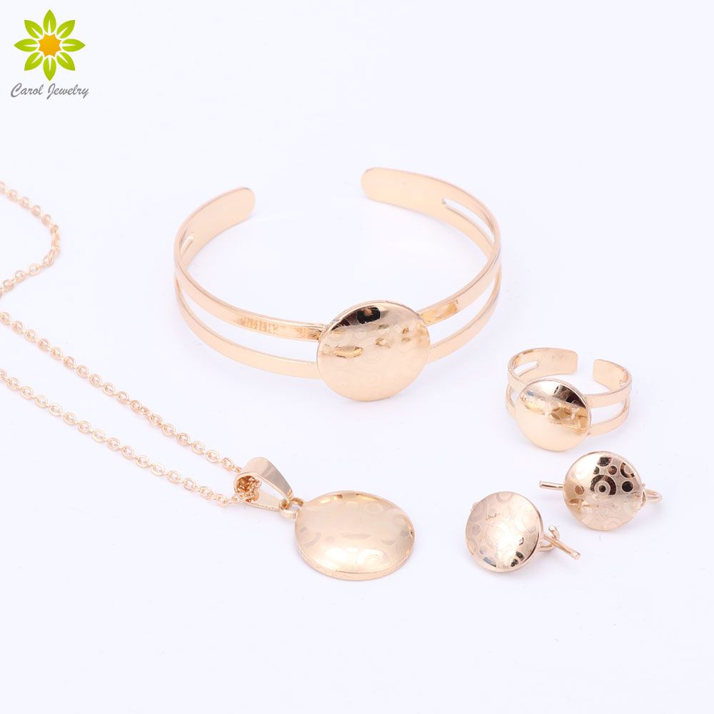 2020 Children Gold Plated Pendant Necklace Earrings Bracelet Ring