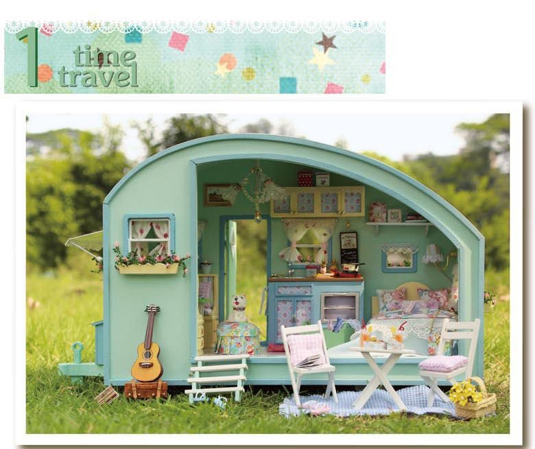 DIY Doll House Wooden Doll Houses Miniature Dollhouse Furniture Kit