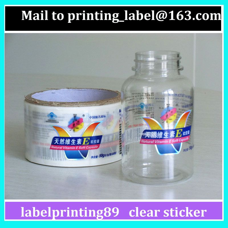 plastic bottle sticker label printing