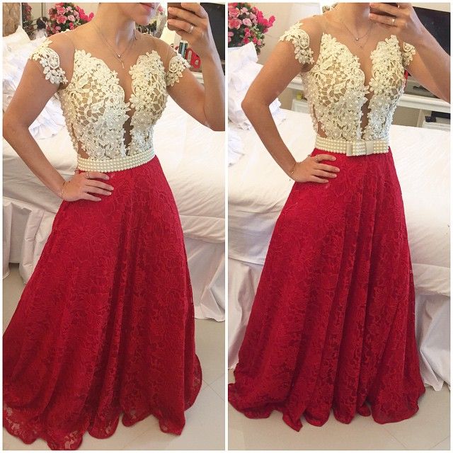 evening gown red colour
