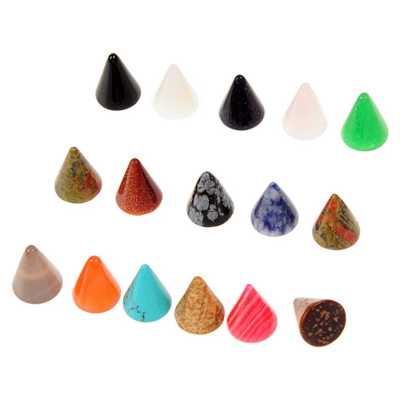 Wholesale 2017 New Assorted Mixed Natural Stone Cone Shape Cab Cabochon