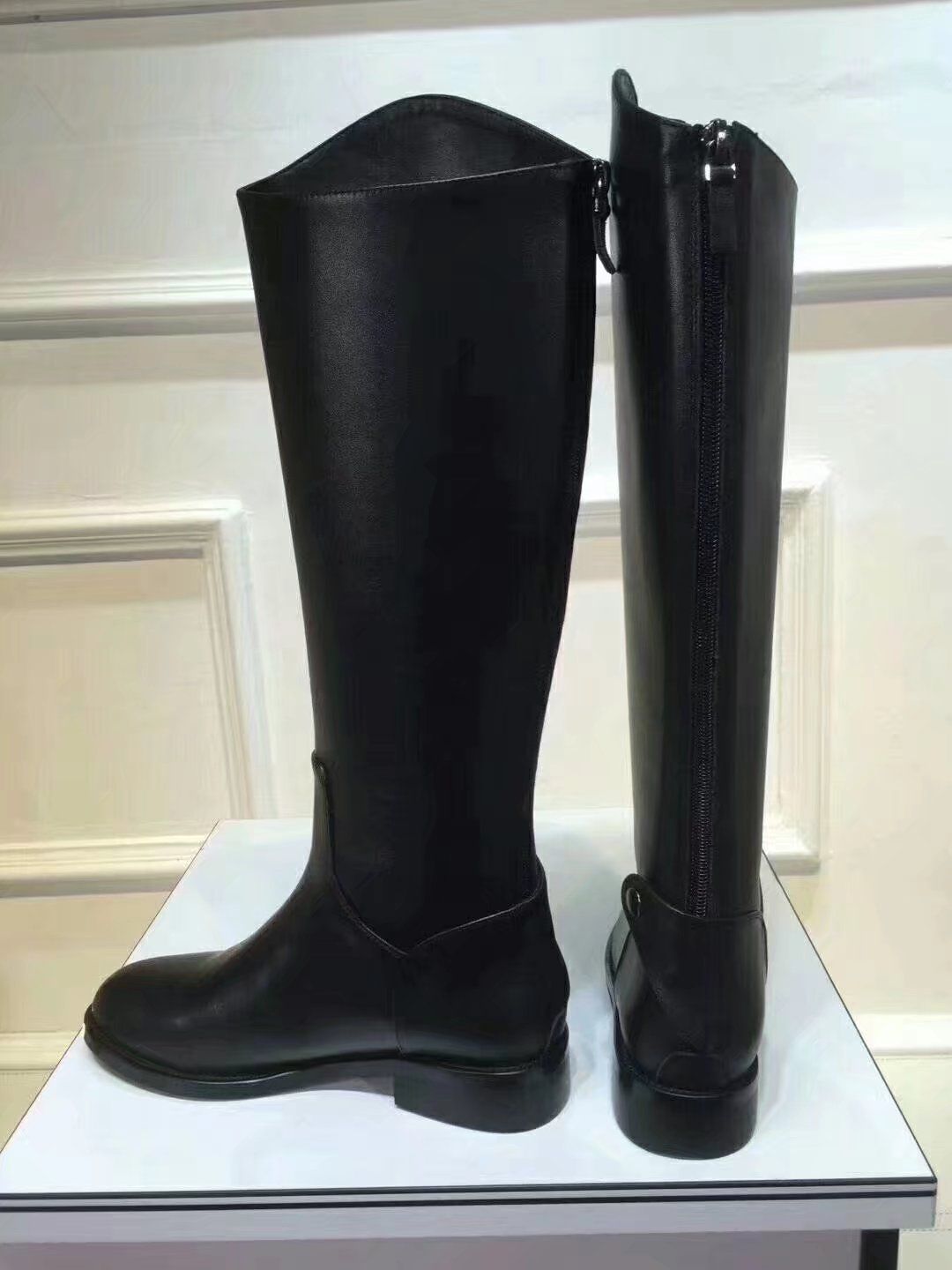 flat heel knee boots