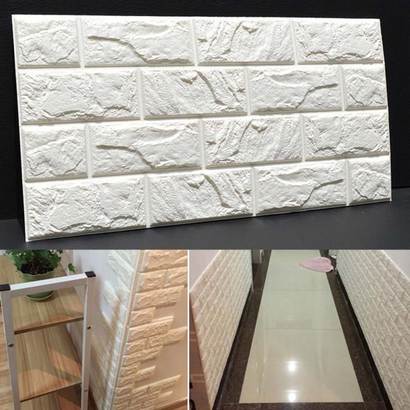 pe foam 3d diy stone brick wall stickers home decor poster wallpaper