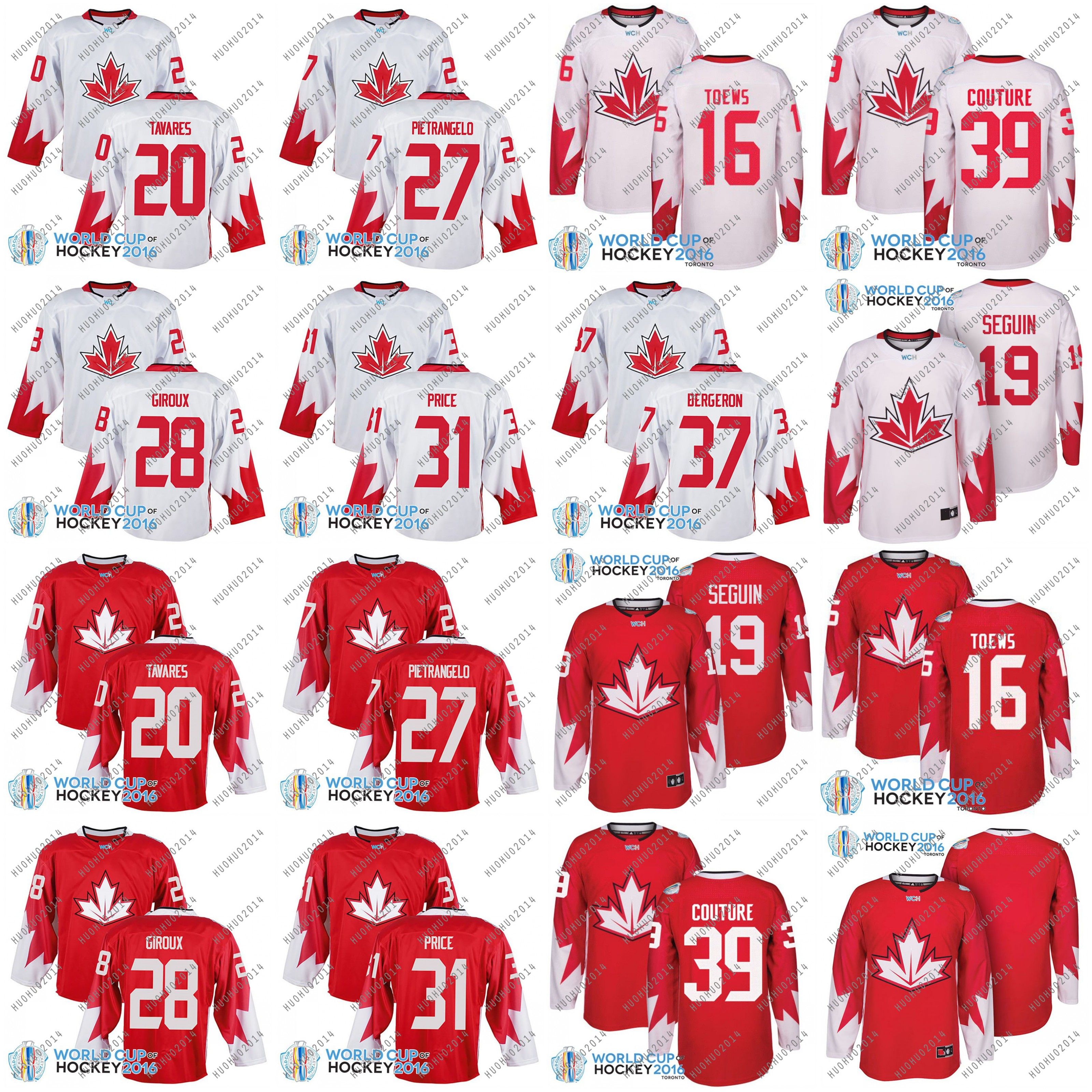 2019 2016 World Cup Hockey Jerseys WCH CND Team 87 Sidney Crosby 16 Jonathan Toews 2 ...