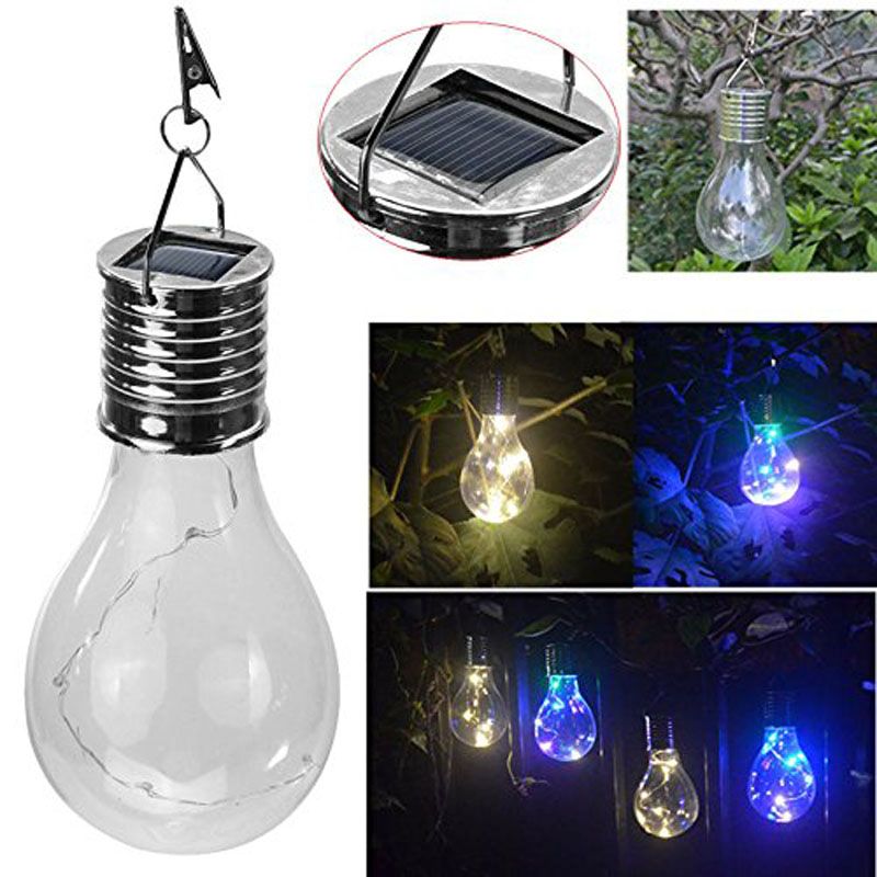 2019 Hanging Solar Light Bulb With Clip Solar Rotatable Outdoor