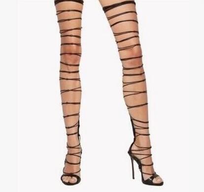 lace up over the knee heels
