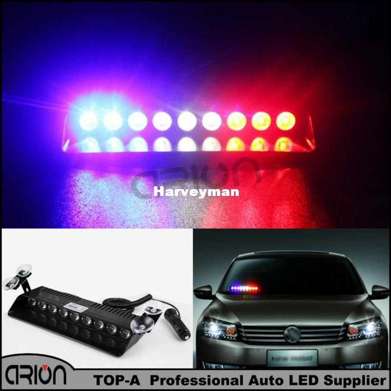27w Windshield Led Strobe Light S9 Viper Car Flash Signal Emergency 27w Windshield Led Strobe Light S9 Viper Car Flash Signal Emergency Fireman Police Beacon Warning Red White Blue Hazard Lights