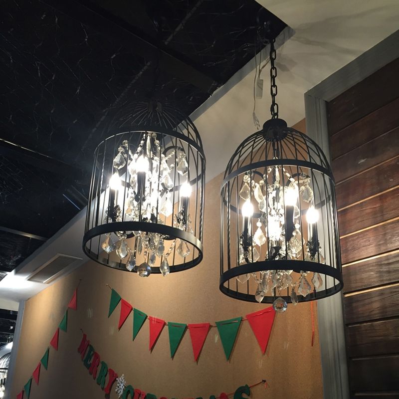 Leisure Club Chinese Chandelier Colthing Boutique Window Leisure Club Chinese Chandelier Colthing Boutique Window Pendant Lamps Black Birdcage Recreation Restaurant Maskros