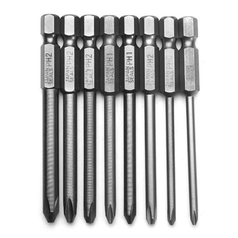 Long Hex Cross Head Screwdriver Bits 75mm Hex Screwdriver Bit Set Electric Screwdrivers