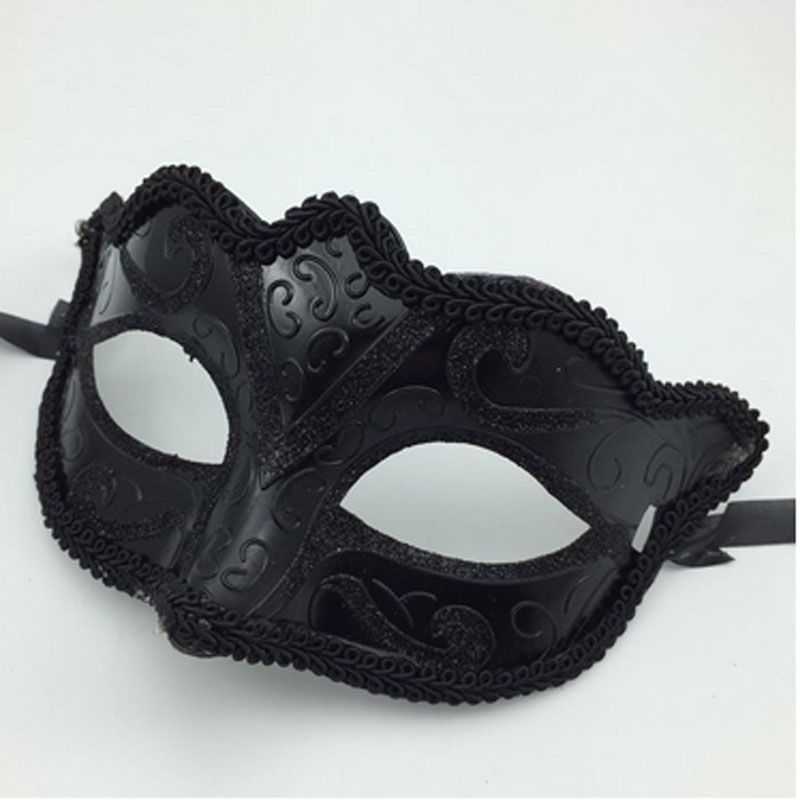 Women Girls Black Mask Lace Venetian Masquerade Carnival Party Ball Fox ...