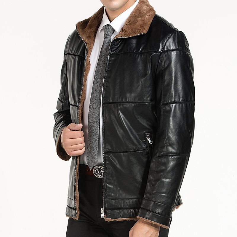 Mens Sheepskin Coat >> New Warm Winter Sheepskin Coat Mens Leather Jacket Fleece Thick Plus Size Clothing Coats Long Sleeved Outwears Clothing Mens Sheepskin Coat >> New Warm Winter Sheepskin Coat Mens Leather Jacket Fleece Thick Plus Size Clothing Coats Long Sleeved Outwears Clothing