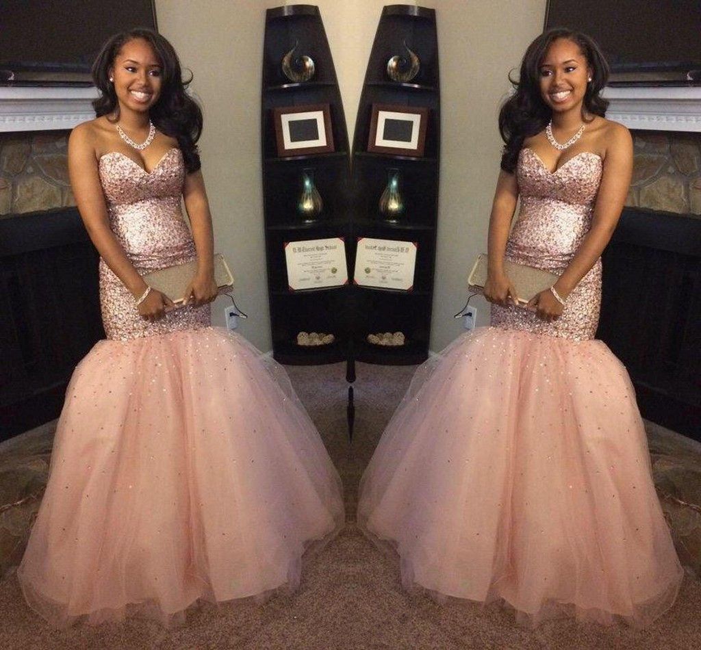 peach and black gown