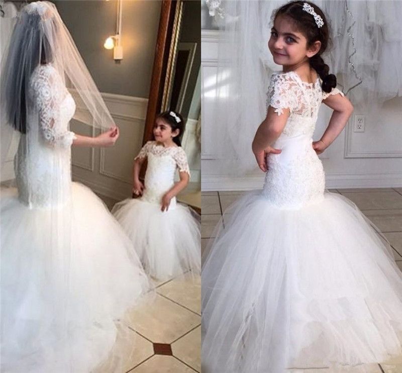 off white flower girl dresses