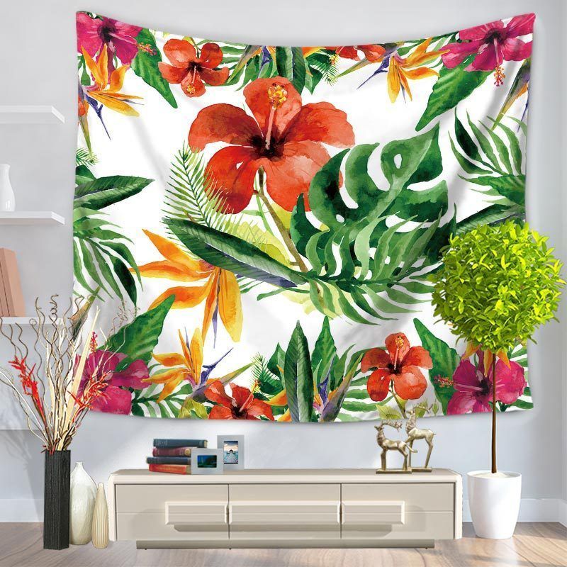 Banana Palm Tree Leaf Flower Printed Tapestry Wall Hanging Beach Banana Palm Tree Leaf Flower Printed Tapestry Wall Hanging Beach Bedspread Bed Blanket Cloth Tapestries Home Decoration Ceiling