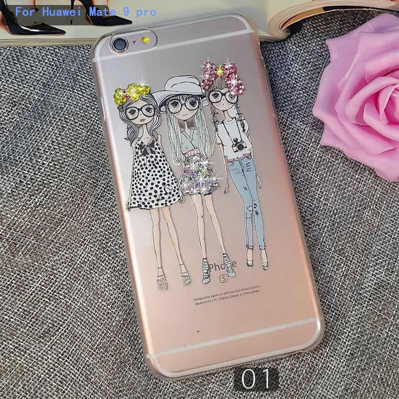 for huawei mate 9 pro 6x gr5 2017 y6 ii y5 ii ultrathin clear bling rhinestone color for huawei mate 9 pro 6x gr5 2017 y6 ii y5 ii ultrathin clear bling rhinestone color